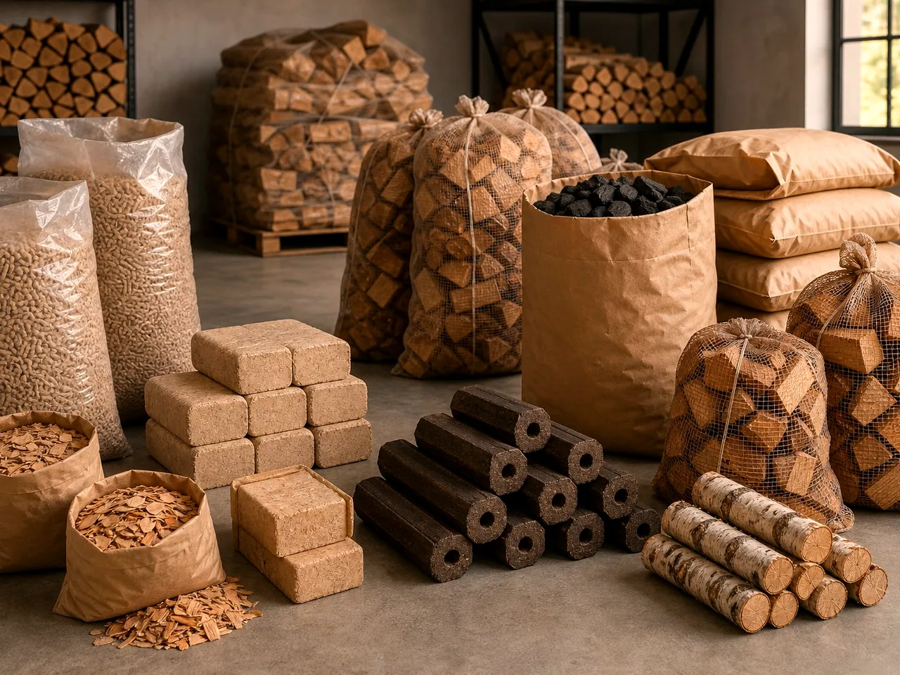 Топливные брикеты RUF из берёзы в Газопроводе
